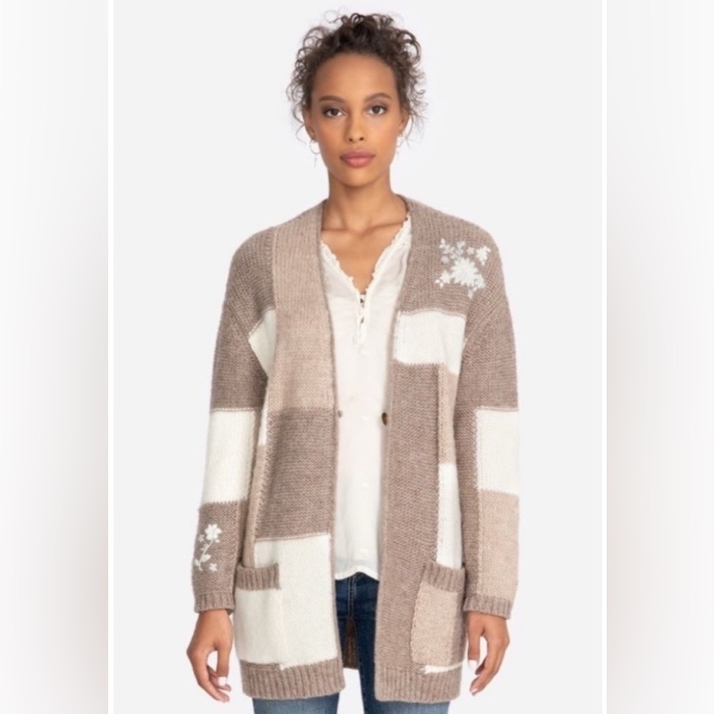 Johnny Was Oversized Patchwork Cardigan S
